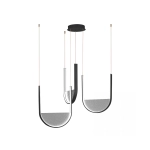 23168 PENDANT LED LIGHT 54W 3000K,4000K BLACK-LIGHT GREY Zambelis Lights